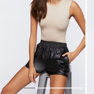 NWT Forever 21 Mid-Rise Faux Leather Shorts
